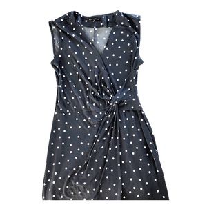Banana Republic navy & white polka dot dress
